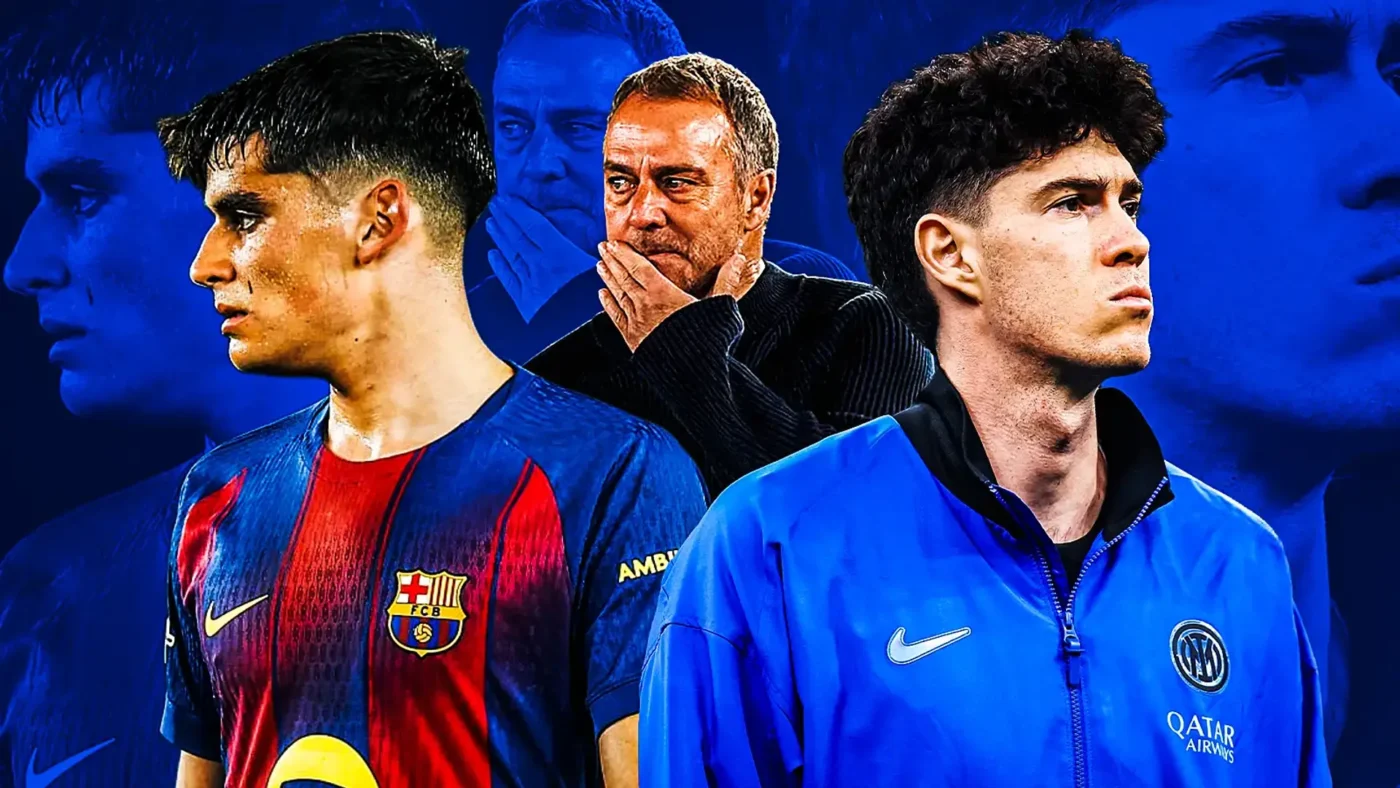Chốt Bastoni, bỏ rơi Gerard Martin? Flick đối mặt bài toán đau đầu ở Camp Nou
